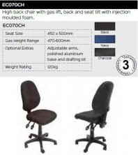 ECO70CH Chair Range And Specifications